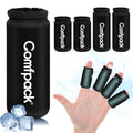 Comfpack 4PCS Finger Sleeves Gel Ice Pack for Pain Relief, Hot Cold Therapy - color: Black