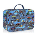 Clastyle Car Insulated Kid Lunch Bag for Boy Lunch Box, Blue Racing Flag - color: Race Car