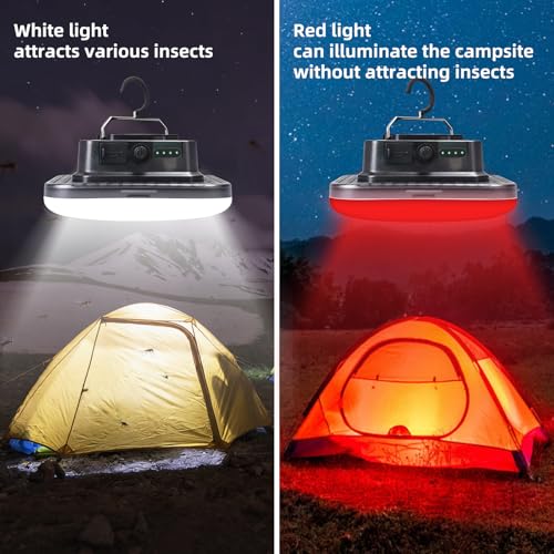 40W Red Camp Light with Magnet&Hanging for Tent & Canopy（Upgraded Cooling） - size: 40W
