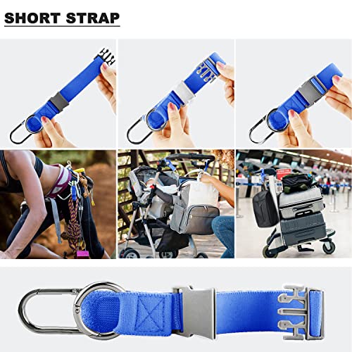 ZINZ Elastic Jacket Gripper Travel Strap with D-Ring Hooks and Buckle - color: Blue