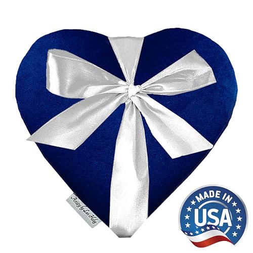 Heat Pack - Microwavable Heating Pads - Microwave Heating Pad for Pain Relief & Comfort - Suitable for The Neck, Back, Shoulders, Hips, Stomach Cramps & More - Neck Heat Wrap - Gift - size: HEART, style: All Navy Velvet