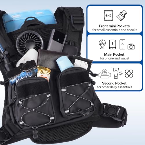 NOOLA Running Vest with 2L Water Bladder Hydration Backpack for Men Women - size: Large