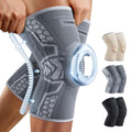 CAMBIVO 2-Pack Knee Brace for Men & Women, Compression Sleeve with Gel Pad - color: Gray, size: Medium
