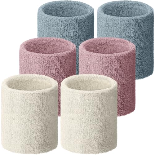 WILLBOND Wrist Sweatbands - color: Beige,Dusty Rose,Gray Blue