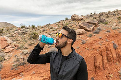 Nathan Insulated Handheld Flask.SpeedShot-Plus.Grip Free Running Bottle.,Grey / Green