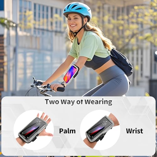 Wristband Phone Holder for Running, Running Armband with Card Slot for iPhone Pro Max Plus (16/15/14/13/12/11/X/XR), for Galaxy S24/S10, Cell Phone Armband Up to 7.0'' Phone - color: Grey