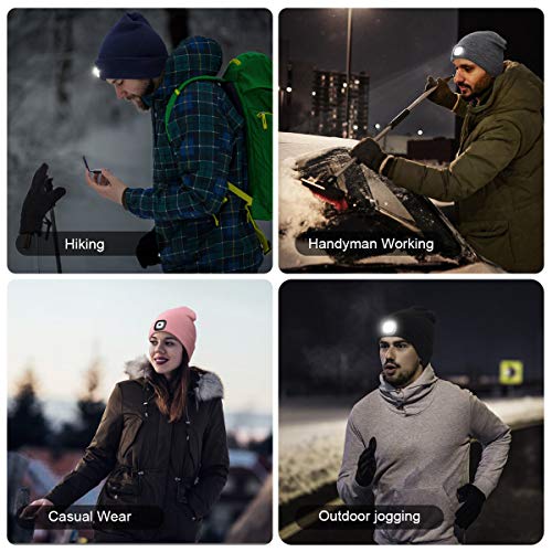 LED Beanie with The Light, Unisex Gifts for Men Dad Husband Him - color: Army Green