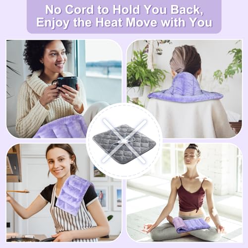 SuzziPad Microwave Heating Pad for Muscle Soreness Fatigue, 7"X16", Purple - color: Purple