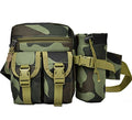 Hiking Waist Fanny Pack With Water Bottle Holder Running Waist Hip Belt Bag Motorcycle Bike Pouch Shoulder Bag - color: Army Green Camouflage
