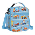 Clastyle Car Insulated Kid Lunch Bag for Boy Lunch Box, Red Construction - color: Red Construction