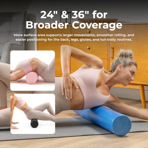 Sunny Health & Fitness 36" Pink High-Density Yoga Foam Roller - color: Pink, size: 36-Inch