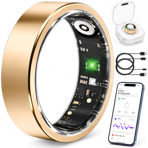 Smart Ring Fitness Tracker for Men & Women with Sleep, Heart Rate & SpO2 - color: Rose Gold, size: 10