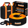 ALL-TOP Extreme Duty Tow Strap Recovery Kit: 4inch x 30ft (46,500lbs) 100% Nylon and 22% Elongation Snatch Strap + 3/4 Heavy Duty D Ring Shackles (2pcs) + Storage Bag - size: 4" x 30' Kit