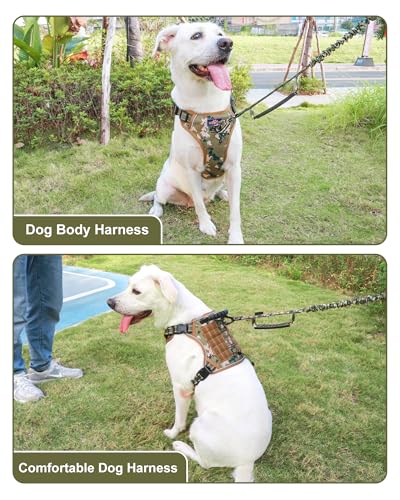 Tactical Dog Harness No Pull,Service Dog Vest with Handle,Army Camo, XL - color: Army Camo, size: XL(Neck: 22''-29.5'',Chest:25''-40''）