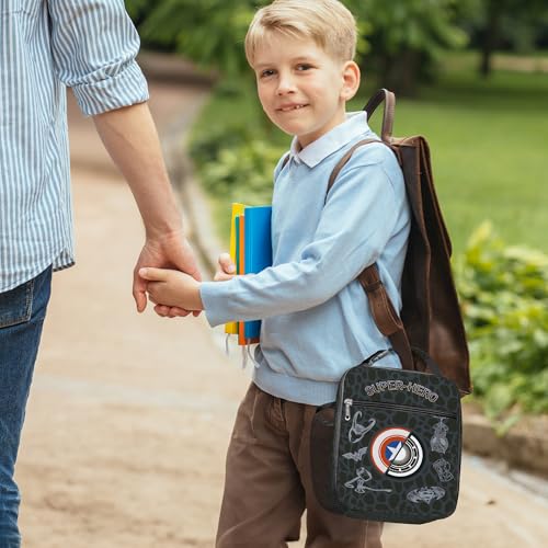 Clastyle Kid Lunch Box for Boy Insulated Lunch Bag Back to School, Hero - color: Emblem