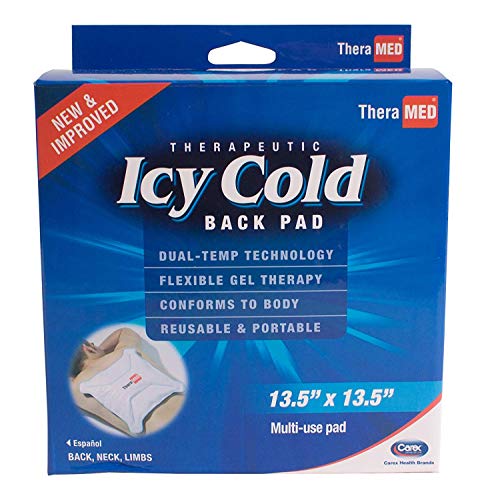 Thera-Med Therapeutic Icycold Back Pad, Portable Ice Packs for Back Pain and Body Inflammation, Reusable Soothing Cooling Gel Wraps, Adjustable & Flexible for Neck, Joint Pain, or Muscle Soreness
