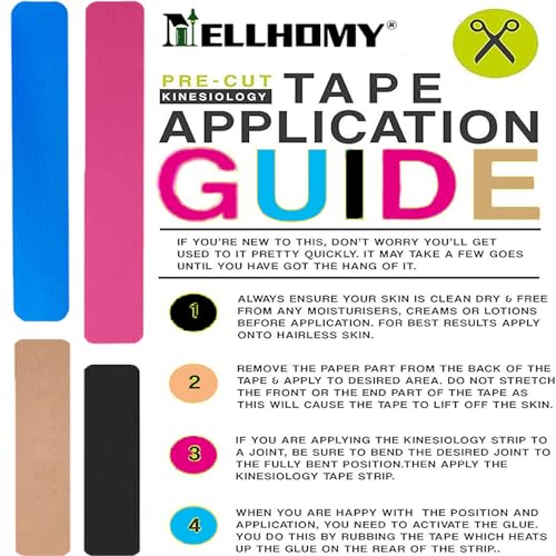 Precut Kinesiology Tape Strips,Waterproof Athletic Tape Muscle Pain Relief - color: Mix-4, size: 40PCS