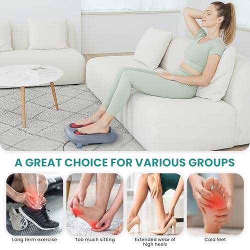 Nekteck Shiatsu Foot Massager with Heat for Plantar Fasciitis - color: Gray