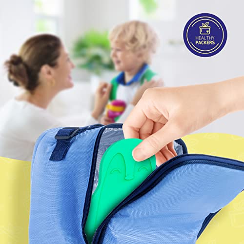 Healthy Packers Ice Packs for Kids Lunch Box, Slim Reusable 3-Pack Penguins - color: White