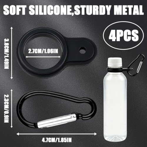 4PCS Silicone Water Bottle Carrier Holder With Keychain Clip For Hiking