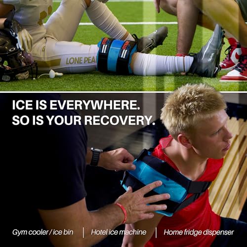 an Ice Bag that is Fillable, Reusable & Wearable - Instant Cold and Heat Therapy for Shoulder, Knee, Elbow & Back Pain Relief - Injuries, Inflammation & Recovery - 7.5" x 18" - Blue - color: Blue