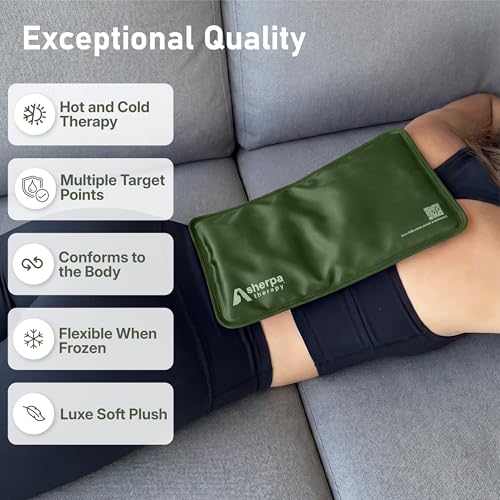 Flexible Hot and Cold Gel Pack Medium 8" x 12", 2 Pack - size: Medium (2 pack), style: Green