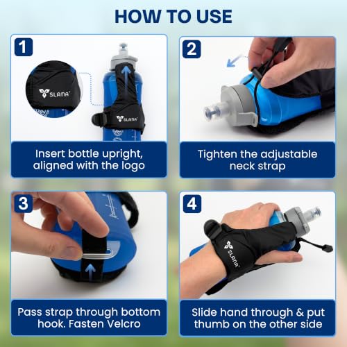 Handheld Running Water Bottle (Premium - Blue) - color: Premium - Blue