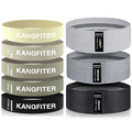 KANGFITER Non-Slip Fabric Resistance Bands for Working Out 3 Levels - color: Grey 3 PCS