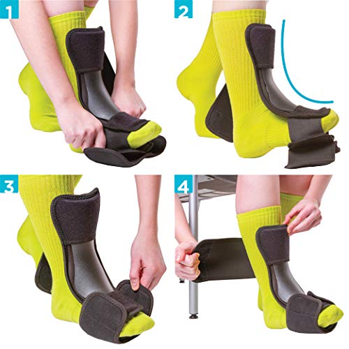 BraceAbility Dorsal Night Splint | Plantar Fasciitis Pain Relief, Foot Drop Brace for Sleeping, and Achilles Tendon Stretcher Boot for Nighttime Ankle Dorsiflexion (S/M) - size: Small/Medium (Pack of 1)