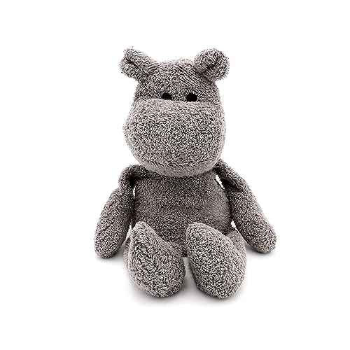 Thermal-Aid Zoo Mini — (Happy the Hippo) — Mold-Resistant, Washable Hot & Cold Pack for Kids — Heating and Cooling Pad with Natural Corn Filling — Reusable Plush Toy - size: Mini Hippo