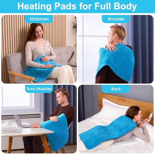 Boileau Electric Heating Pad for Back Relief, Extra Large 17"x33" XXXL - color: Blue