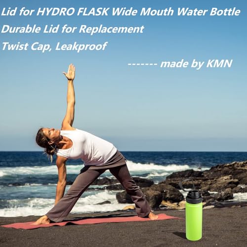 Lid for Hydro Flask Wide Mouth Sport Water Bottles, Spout Lid for Hydroflask 18 oz 32 oz 40 oz Wide Mouth Bottle Lid Replacement Cap (Black+Hibiscus) - color: Black+Hibiscus
