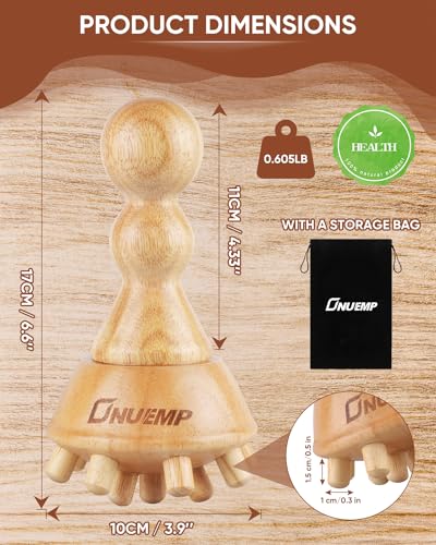 ONUEMP Wood Fascia Brush - Lymphatic Drainage, Anti Cellulite, Body Sculpt - size: Brush