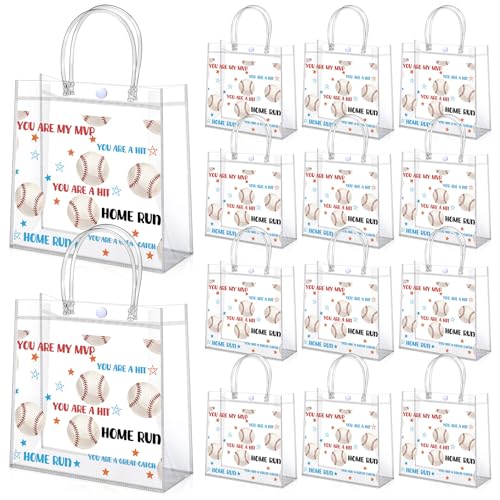 Aliceset 12 Pcs Baseball Gift Bags Bulk with Handles - style: Baseball