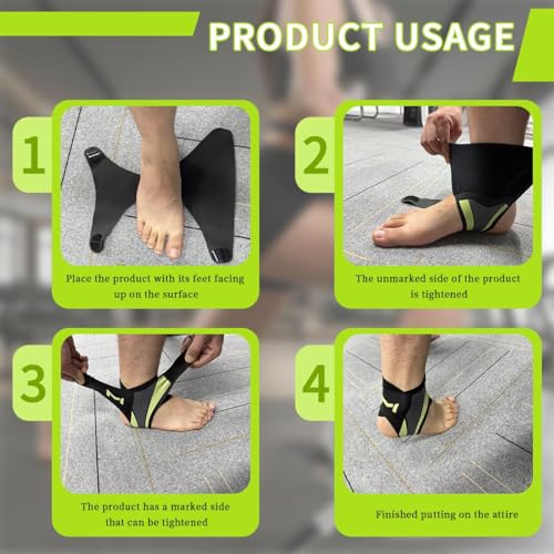Ankle Brace 2 Pack, Adjustable Lace-Up Ankle Support with Stabilizing Straps, Breathable Compression Ankle Stabilizer for Running, Basketball, Sports & Daily Wear for Men & Women (Green)