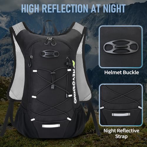 Lightweight Hydration Backpack, Running Backpack with 2L Water Bladder - color: Black