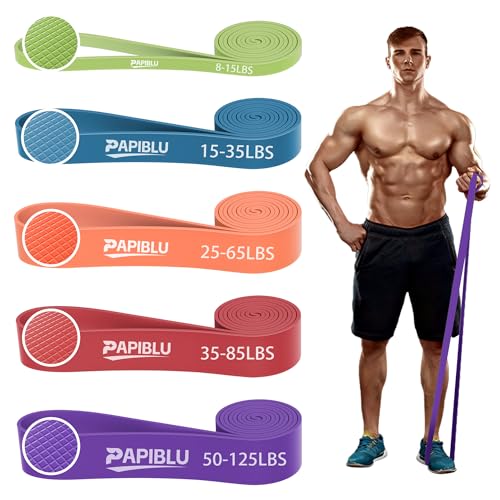 Pull Up Bands, Resistance Bands Set for Pull-Up Assistance, Exercise Bands with Door Anchor & Grip Pads for Men & Women Working Out, Physical Therapy, Muscle Training