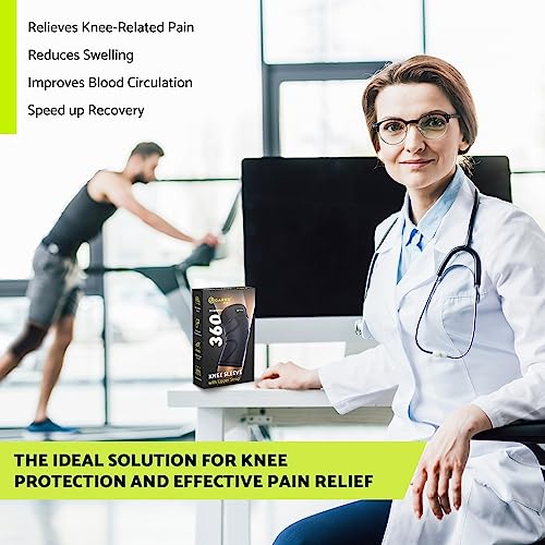 GARNO Knee Brace for Women and Men: Pain Relief Support for Running, Arthritis, Meniscus Tear, ACL - Patellar Tendon Compression Sleeve with Strap IT Band Stabilizer - size: Large