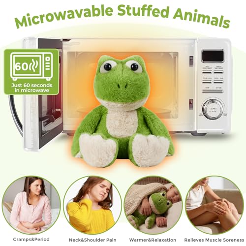 Microwavable Frog Stuffed Animals, Heatable & Coolable Plush Toys - style: C-Frog