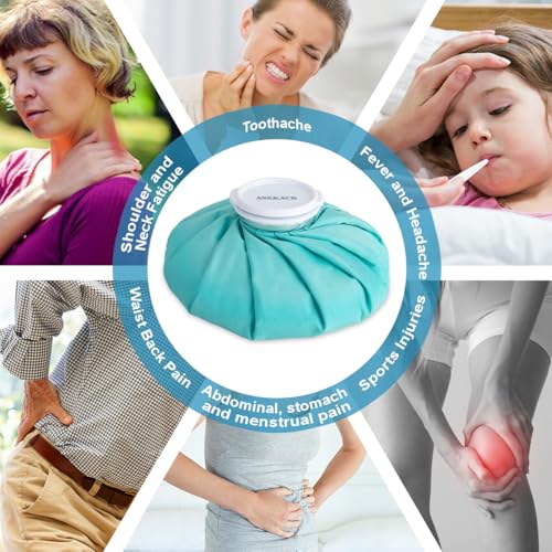 Ice Bags for Injuries, Thickened Ice Packs for Injuries Reusable, Hot & Cold Therapy for Pain Relief, Sports Injuries, No-Leak Cold Packs 6" - size: Single (6")