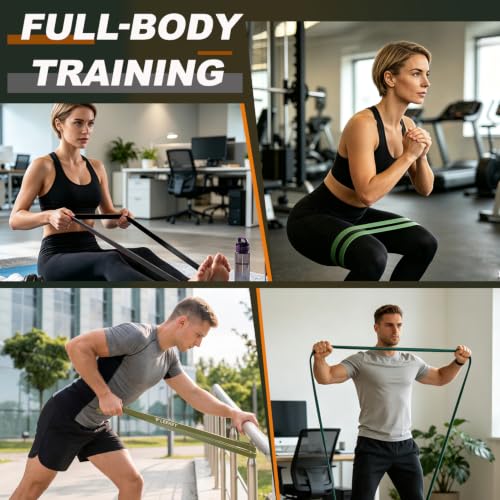 LEEKEY Resistance Bands Set for Pull Up Assistance & Exercise - color: Green