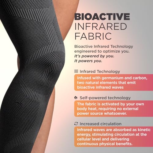 Incrediwear Leg Sleeves – Infrared Full Leg Sleeves for Men and Women - color: Charcoal, size: Large (Pack of 1)