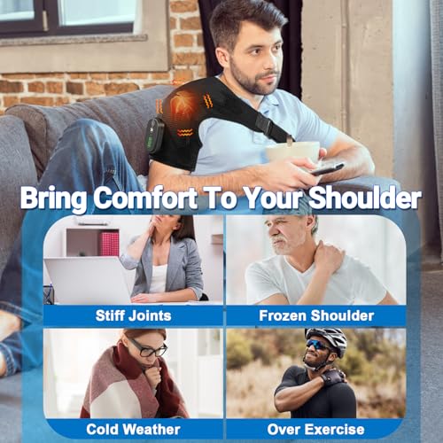 Shoulder Massager Heating Pad for Pain Relief Rotator Cuff, FSA Approved