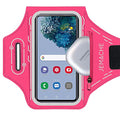 Armband for Samsung Galaxy S26 S25 S24 S23 S22 Ultra/Plus/FE, Gym Running Workouts Arm Band with Earbuds Holder (Rosy) - color: Rosy