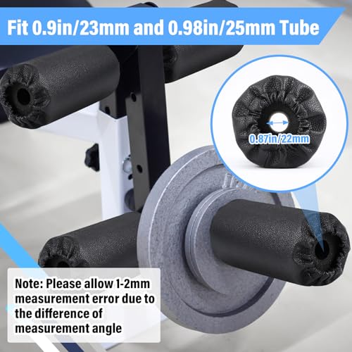 Hollowfly 4 Pcs Foam Roller Pads for Weight Bench, 8 x 3.5 x 0.8 Inches - size: 8 x 3.5 x 0.8 Inch