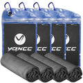 YQXCC 4 Pack Cooling Towels, 40"x12", Ice Cool Towels for Neck & Face - color: 4 Dark Gray