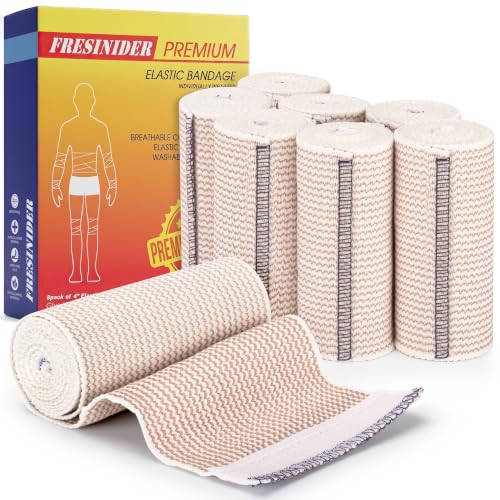 FRESINIDER Premium Elastic Bandage Wrap 4 Inch, 8 Pack, Hook and Loop - color: 8 Pack X 4 Inches