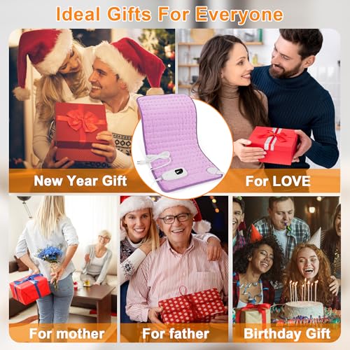 Heating Pad,Electric Heating Pad,Heating Pad for Back (Lavender, 24"x12") - color: Lavender, size: 24x12 Inch
