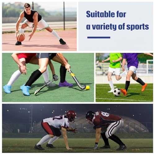 Kasyat 2 Pairs Football Leg Sleeve Scrunch Socks Men Women - color: Black, White