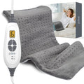 Pure Enrichment® PureRelief® XL Heating Pad - 12" x 24" Electric Heating Pad for Back Pain & Cramps, 6 Heat Settings, Soft Machine Wash Fabric, Auto-Off & Moist Heat (Charcoal Gray) - color: Gray